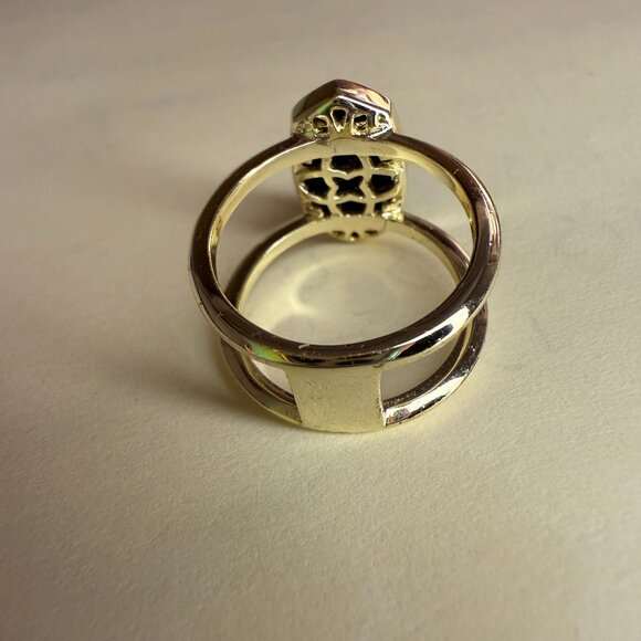 Kendra Scott Double Band Black Ring Size 6 - Picture 4 of 13